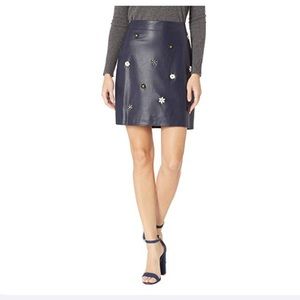NWT CeCe Embellished Pleather Skirt